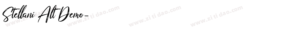 Stellani Alt Demo字体转换